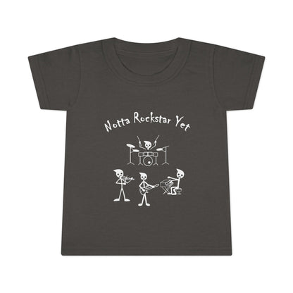 Notta Rockstar Yet Toddler T-Shirt - Fun & Playful Gray Tee for Little Music Lovers