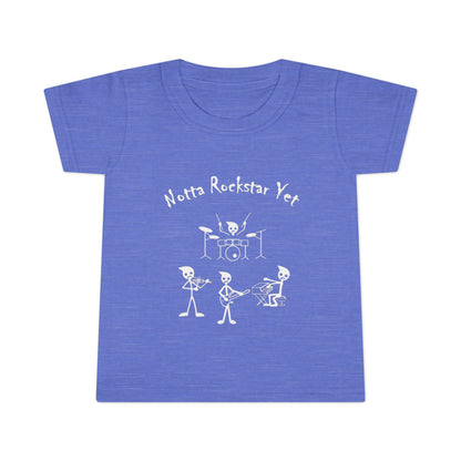 Notta Rockstar Yet Toddler T-Shirt - Fun & Playful Gray Tee for Little Music Lovers