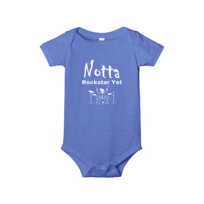 Notta Rockstar Yet(Notta Drummer Yet)-Infant Jersey One Piece - American